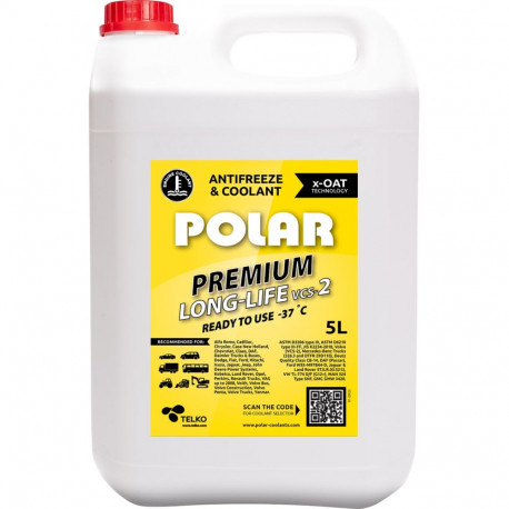 Jahutusvedelik VCS-2 -37C kollane Polar 5L