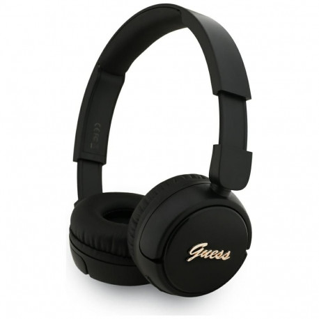 Guess Metal Logo Script Over-Ear Headphones - Black