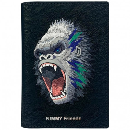Nimmy Raptor Gorilla Passport/Wallet Case - Black