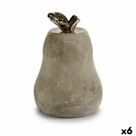 Decorative Figure Gift Decor CD36278-1 CD36278-1 Grey Pear 15 x 20,5 x 15 cm Cement (6 Units)
