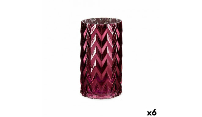 Vase Gift Decor V1220MMS-5 V1220MMS-5 Pink Crystal Ear (of wheat) Engraving 11,3 x 19,5 x 11,3 cm (6