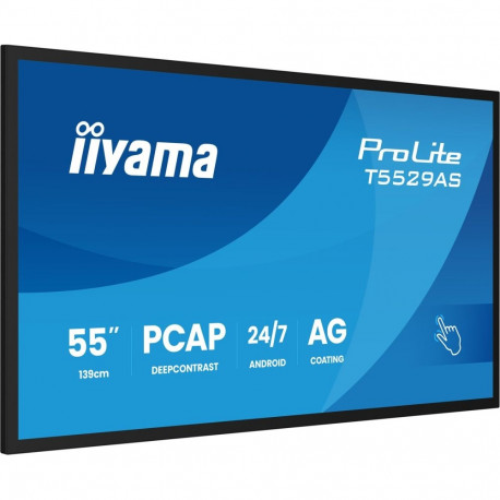iiyama reklaamiekraan T5529AS-B1AG kioskdisainiga 138.7cm (54.6") LED Wi-Fi 450cd/m² 4K Ultra HD puu