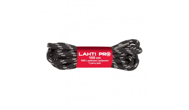 Sznurowadła okrągłe czar-szar l904025p, 10 par, 150cm, lahti