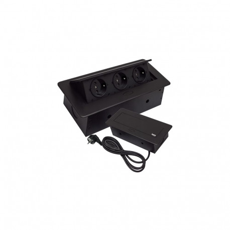 Gniazdo chowane w blat- potrójne Izoxis 21659