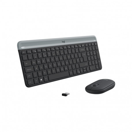  Logitech MK470 Slim Combo Wireless Keyboard + Mouse, US, Graphite