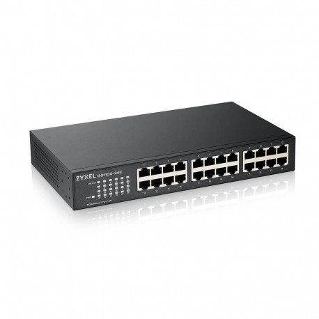The Zyxel GS1100-24Ev3 is a 24-port Gigabit Ethernet unmanaged switch designed for 
