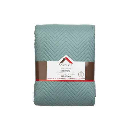 BEDSPREAD MICRO 220X220 CM HERRING AQUA