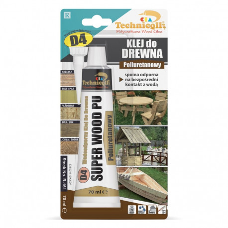 Puiduliim veekindel polüuretaan D4 Technicqll 70ml