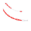 Piirdekett plastik 5m, punane/valge