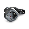 Gembird PC-SFC14M-01 toiteadapter IEC320 C14 -> SCHUKO (F) 15 cm kaablil