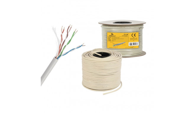 Gembird CAT5e UTP LAN cable (CCA), solid, 100m, grey