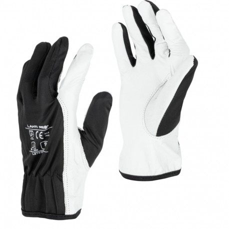 Rękawice ze skóry koz. czar. l270709p, karta, "9", ce, lahti