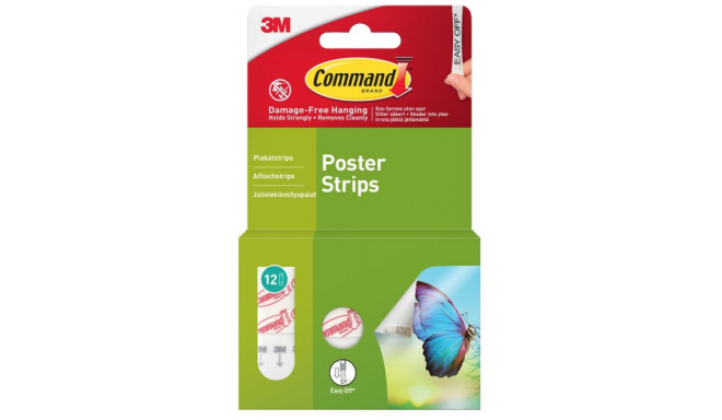 3M riputusribad Command Poster Strips 12tk