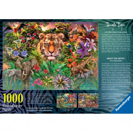 Ravensburger pusle 1000 tk: tiiger džunglis