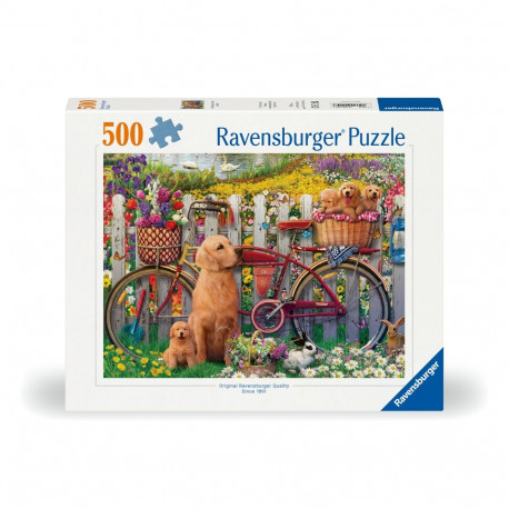 Ravensburger pusle 500 tk: armsad koerad aias