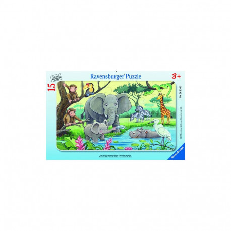 Ravensburger väike plaatpusle 15 tk Aafrikaloomad