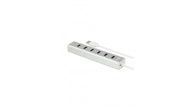 HUB 7x USB3.0 ALU. WITH POWER SUPLY; Y-3090