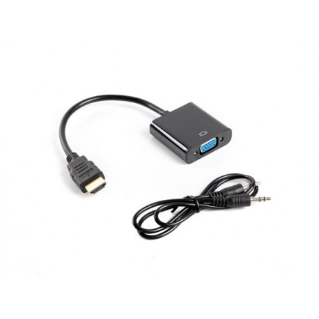 Lanberg adapter HDMI-A (M) - VGA (F) + audio adapter