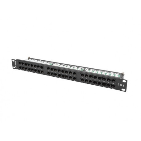 48-Port 1U High-Density Cat.6 Patch Panel, Black
Product Specifications: