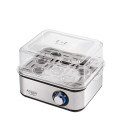 Adler AD 4486 egg cooker 8 egg(s) 800 W Black Satin steel Transparent