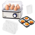 Adler AD 4486 egg cooker 8 egg(s) 800 W Black Satin steel Transparent