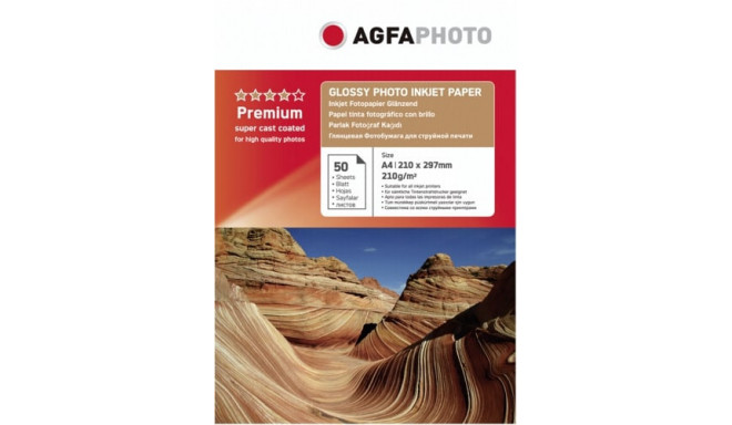 Agfaphoto fotopaber A4 Photo Glossy 210g 50 lehte (avatud pakend)