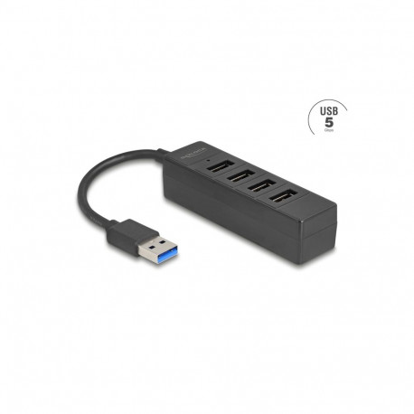Delock USB Hub 4 port USB 5 Gbps with 4 x USB Type-A female black