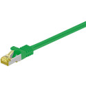 Võrgukaabel CAT6A S/FTP 1.0m, roheline, 500 MHz, PiMF, LSZH, CU, CAT 7 kaablist