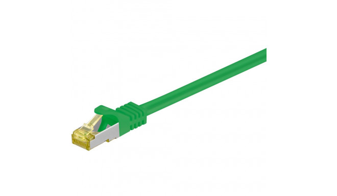Võrgukaabel CAT6A S/FTP 1.0m, roheline, 500 MHz, PiMF, LSZH, CU, CAT 7 kaablist