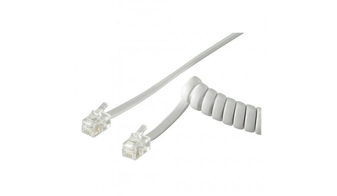 Spiraalkaabel telefonitorule 2.0m, valge