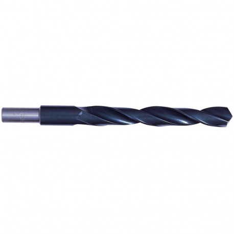 RRS HSS Roll Forged Jobber Length Drill Ø19,00 mm. Reduced shank 12 mm. Point angle 118°.  Steam tre