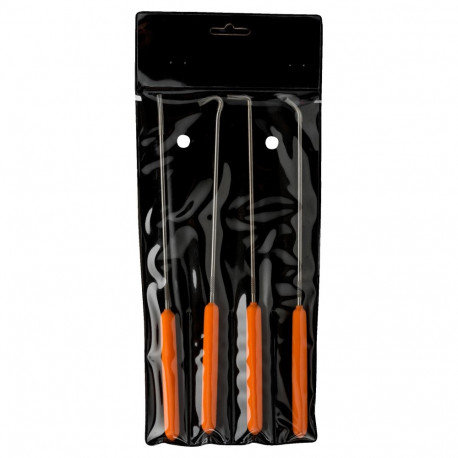 Bahco täppisnaasklite ja -konksude komplekt – 4 osa, 250 mm, roostevaba teras, plastkäepide