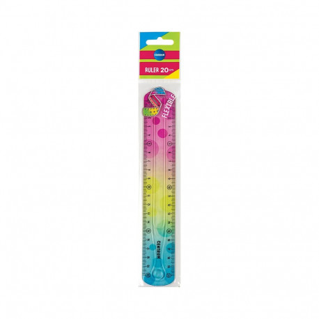 Ruler plastic 20cm SOFT ABS flexible