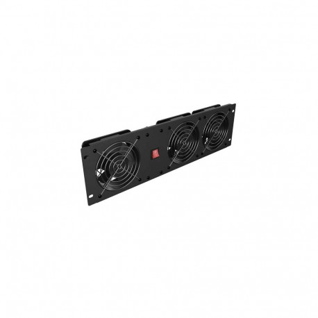 VERTICAL VENTILATION PANEL 19" 3U FOR RACK THREE FANS 230V BLACK LANBERG