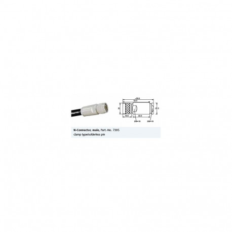 N male connector for Ecoflex10, solderless