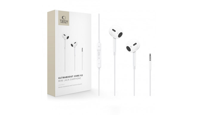 TECH-PROTECT ULTRABOOST MINI JACK EARPHONE CORE G2 WHITE