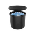 Foldable portable inflatable bathtub 75 x 75 cm black