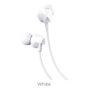 HOCO wire earphones Jack 3,5 mm with microphone M60 white