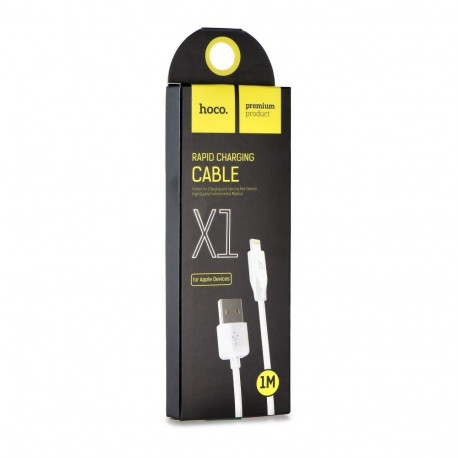 Cable USB A do Lightning Hoco 2,1A 1 m X1 white