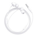 HOCO wire earphones Jack 3,5 mm with microphone M60 white