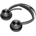 Poly Voyager Focus 2 USB-C-C peakomplekt + USB-C/A adapter + laadimisalus