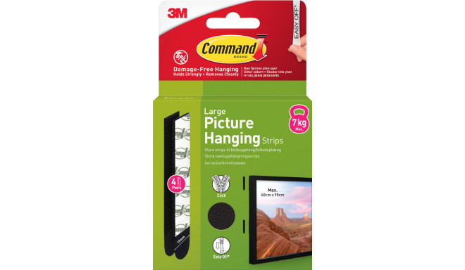 3M pildiriputusribad Command Strips Large 4tk, must