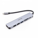 HUB USB-C 7in1 Aluminium PD 100W ; 5 Gbps