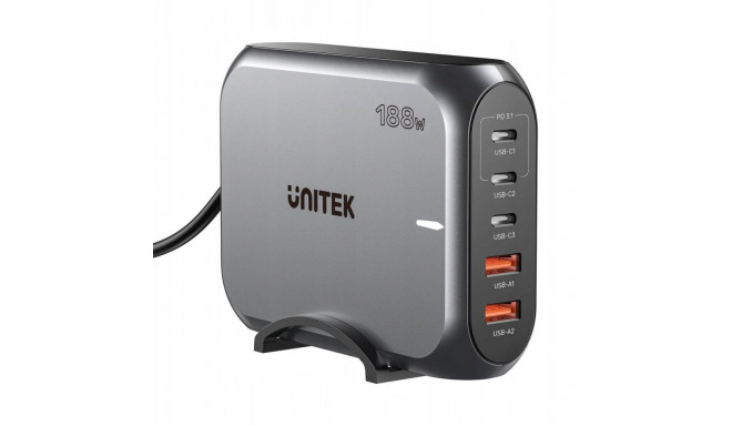 Unitek 2xUSB-A 3xUSB-C GAN 188W