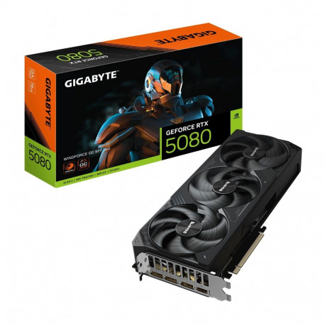 Graphics Card|GIGABYTE|NVIDIA GeForce RTX 5080|16 GB|GDDR7|256 bit|PCIE 5.0 16x|GPU 2670 MHz|Triple 