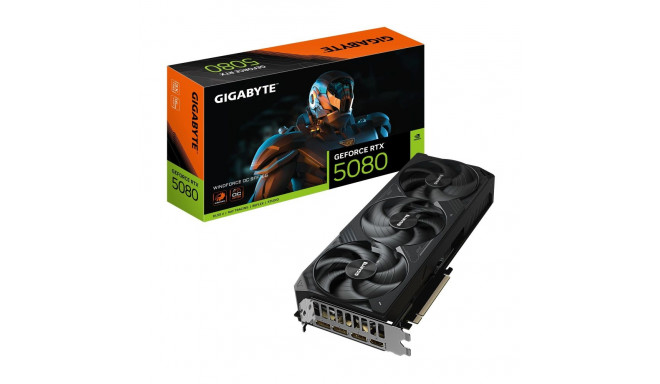 Graphics Card|GIGABYTE|NVIDIA GeForce RTX 5080|16 GB|GDDR7|256 bit|PCIE 5.0 16x|GPU 2670 MHz|Triple 
