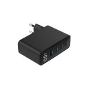 Gembird TA-UC-PDQC100LCD-01-BK Universal Charger USB / USB-B / 100W