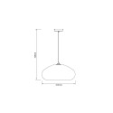 PENDANT LIGHT PAPER E27 BROWN/BLACK