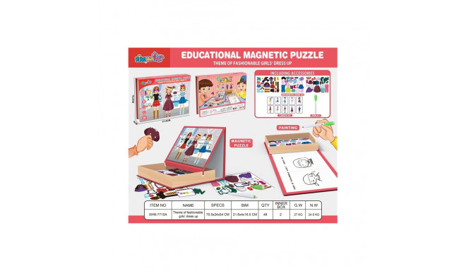 MAGNETIC PUZZLE SET 21.6X4X16.5
