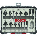 Bosch 15-osaline puidufreesiterade komplekt 6mm varrega freesile